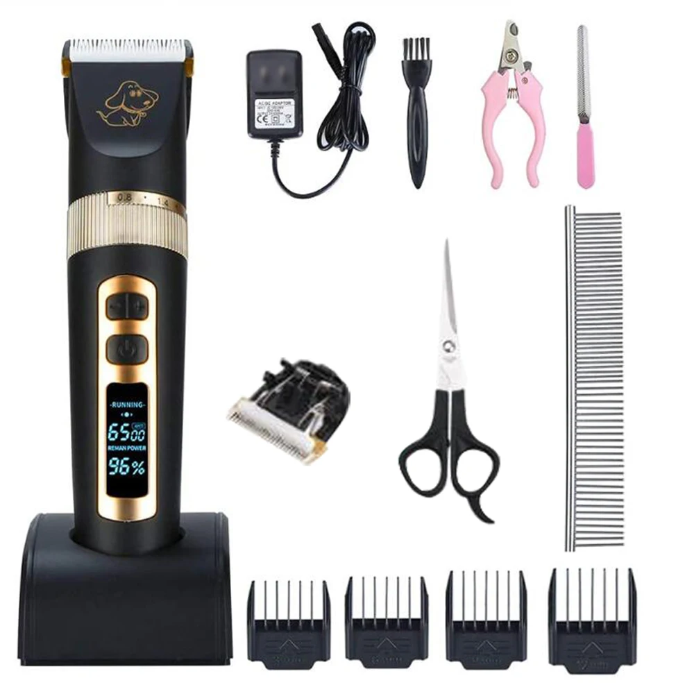 NONE Baorun P9 Professionelle wiederaufladbare Haustier Hund Tier Haarschneider Trimmer Professionelle Katze Pflege Clipper Geräuscharme Katzenmaschine 7