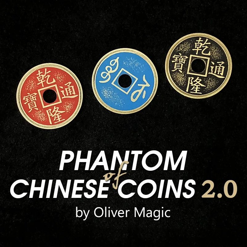 Phantom of Chinese Coins 2.0 Magic Tricks Magician Close Up Illusions Gimmicks Mentalism Props Coins Appear Color Change Magia