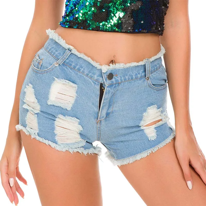 

Sexy Women Shorts Jeans High Waist Cotton Bandage Denim Short Shorts Super Mini Hole Hollow Out Summer Bodycon Club Shorts mujer