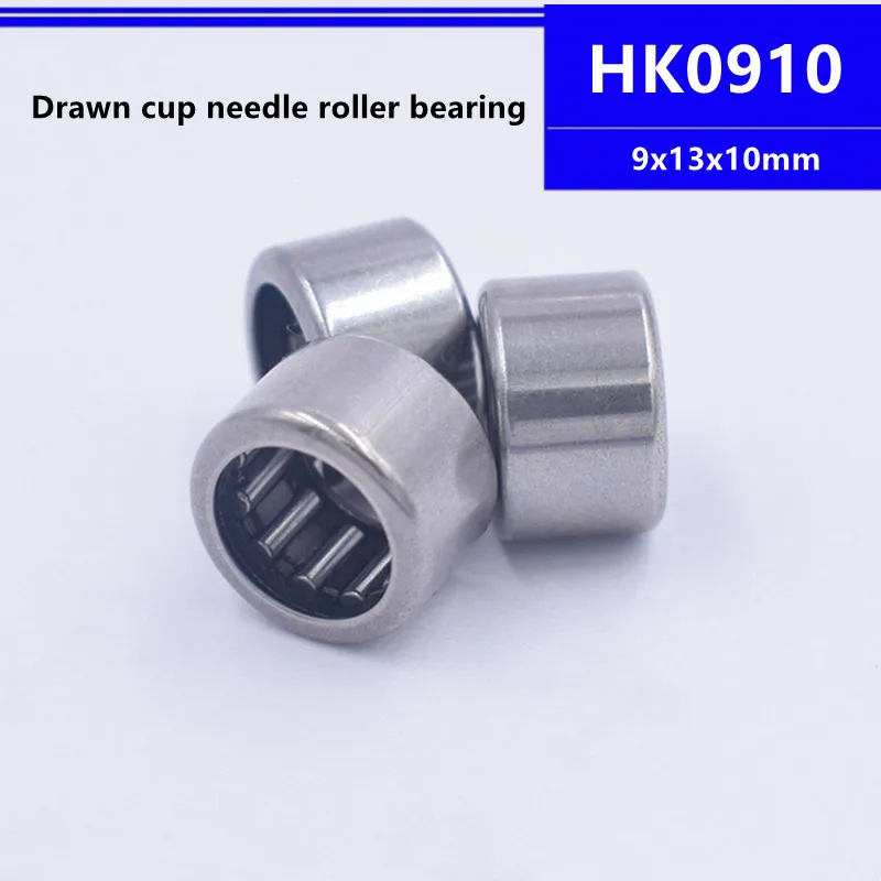 50pcs/100pcs high quality HK0910 9x13x10mm Drawn Cup Caged Needle Roller Bearing 9*13*10 mm HK091310