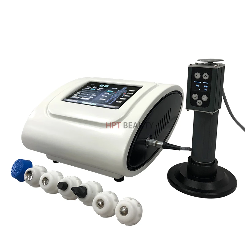 Portable Shock wave Therapy Body Massage Machine Pain Relief Shock Wave Therapy Equipment with 7 Treatment Heads to Treat ED