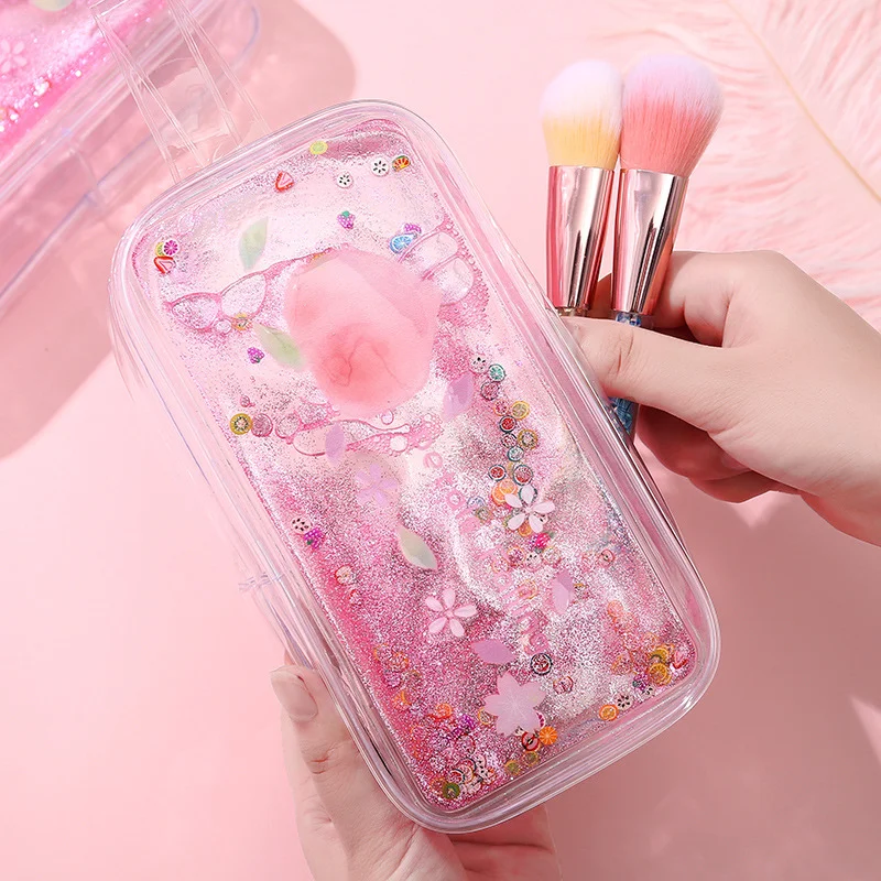 Estuche de lápices de aguacate para niñas, Estuches de regalo al óleo Kawaii, estuche grande para lápices escolares, bolsa de cosméticos,