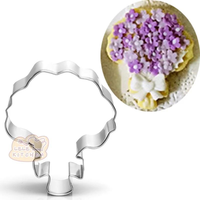 

1pcs Cookware Baking Wedding Bouquet Flower Cookie Cutter Biscuit Mold Fondant Cake Decorating Tools Pastry Shop Kitchen Dinning