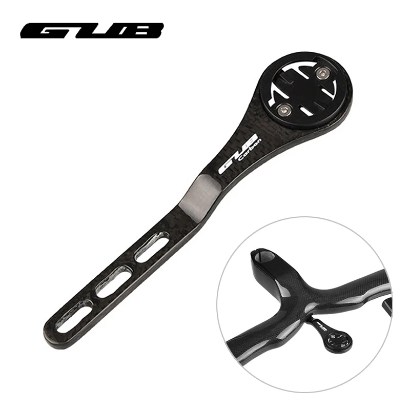 GUB 692 Carbon Fiber Road Bike Bicycle Bent Handlebar Computer Mount Extension Holder Adapter for Garmin Bryton Cateye