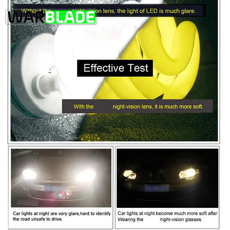 WaraBLade Night Vision Glasses Male Anti-glare HD Polarized Sunglasses Men Women Driving Glasses Yellow Driver Eyewear 1028