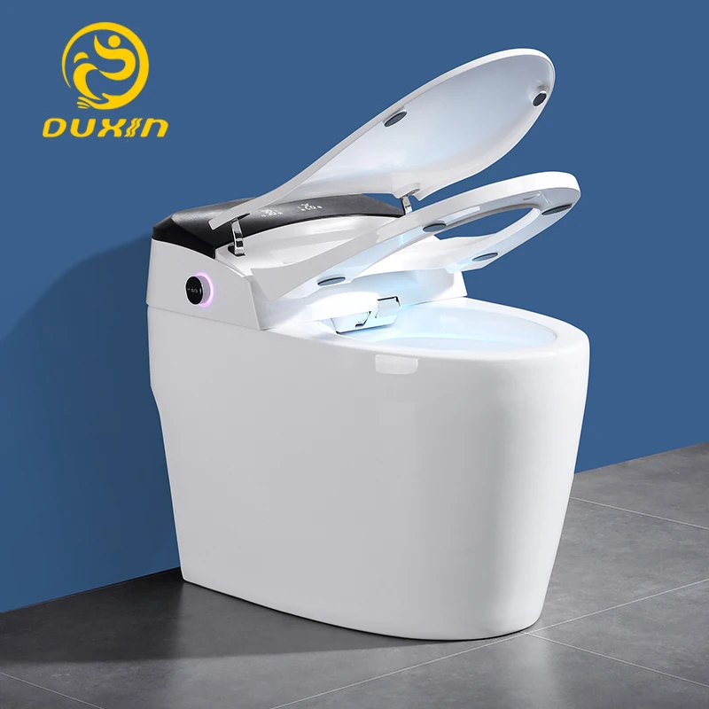 

One piece toilet Smart toilet WC cintelligent 110V Heated seats Wash and dry foot-feel flush