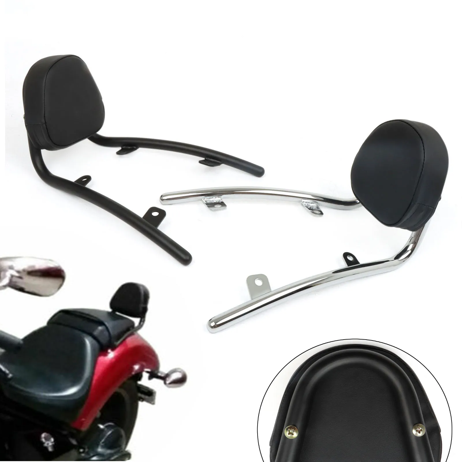 Motorcycle Rear Passenger Sissy Bar With Luggage Rack Backrest Cushion Pad For Honda Fury VT1300CX VT 1300 CX  2010-2021