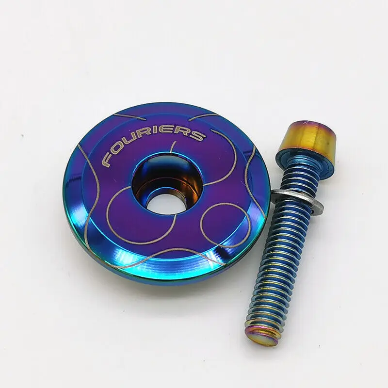 

FOURIERS Mountain Bicycle Bowl Cover Stem Top Cap 28.6mm Cover Headset Screws