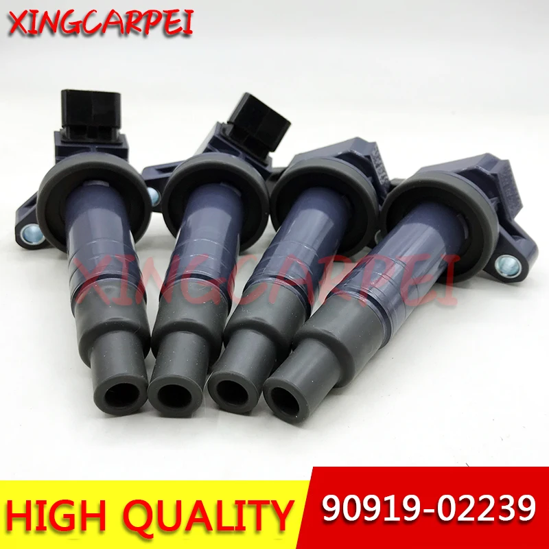 4pcs Car Ignition Coil 90919-02239 90919-02262 UF-247 For 2000-2005 Toyota Celica Corolla Matrix MR2 1.8 90919 02239 909190223