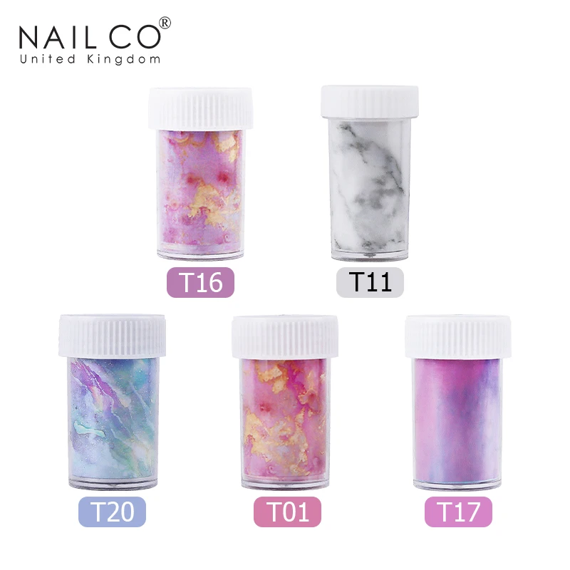 NAILCO Nail Foil DIY Nail Art Marble Design Foils Nail Set Transfer Sticker Tips Slider Papers Decoration For Nail Art