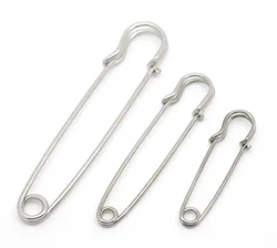 3 Size /Set Silver Color Stitch Holders Brooch Metal Safety Pins Craft Findings Sewing Tools DIY Jewelry Apparel Accessories