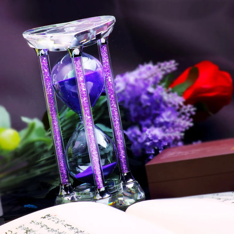 Diamond Crystal Hourglass Timer Creative Birthday Gifts 60min Home Adornment Living Room Wine Cabinet Accessories Timers Gift