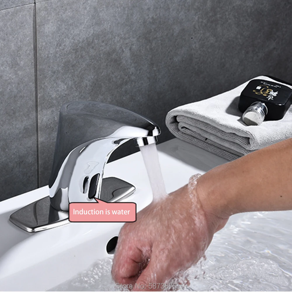 Bathroom automatic non-contact sensor faucet water saving sensor sensor faucet cold water non-contact battery DC power supply ba