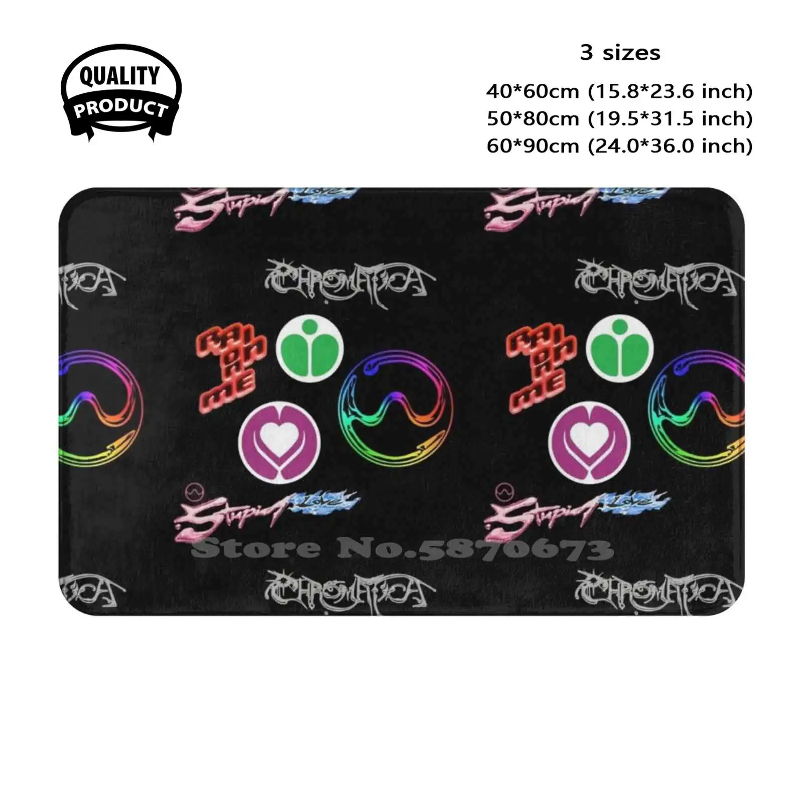 Chromatica Sticker Set Soft Cushion Home Carpet Door Mat Car Rug Chromatica Chromantica Hype Pop Culture New Age Little