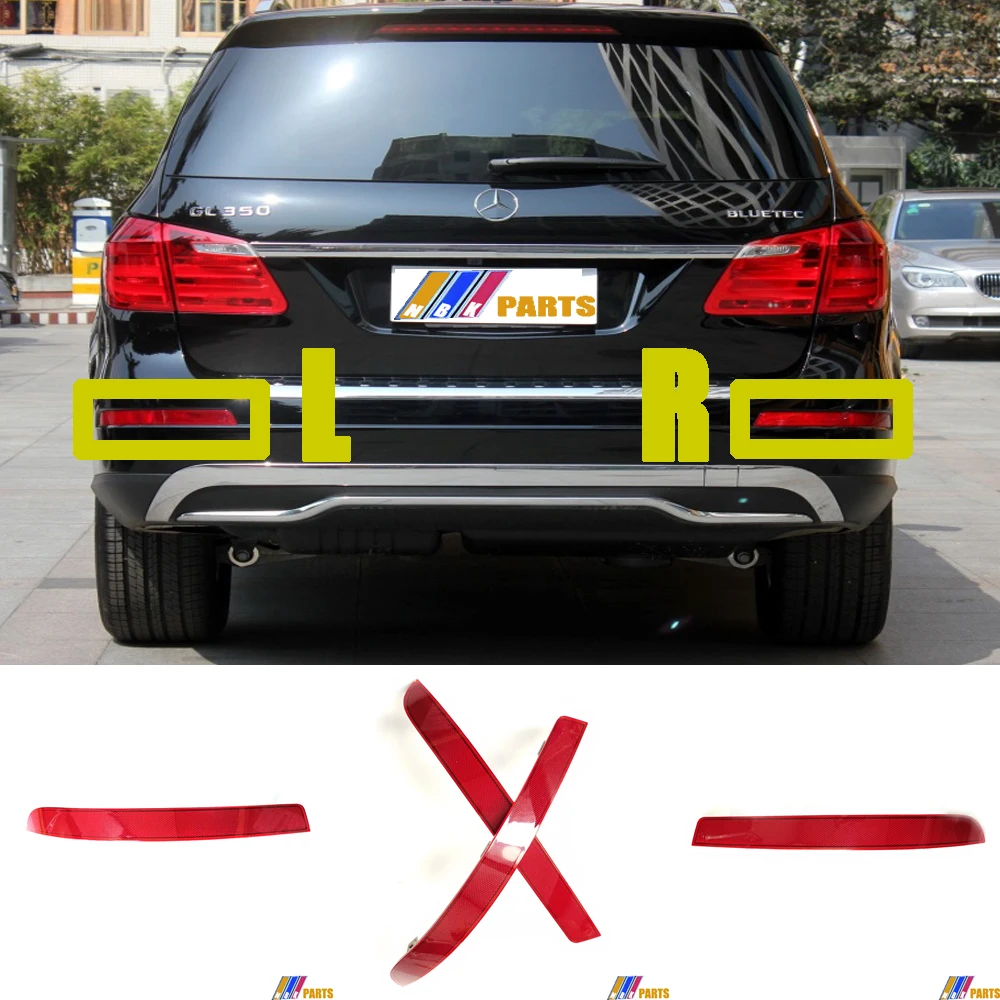 Fit 13-16 Left&Right Mercedes-Benz GL X166 320 350 420 450 500 550 63 Rear Bumper Reflector A1668200374 A1668200474