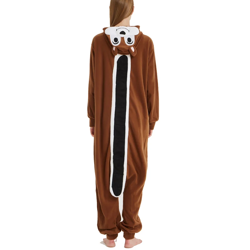 Squirrel Kigurumi Pajamas Animal Sleepwear Chipmunk Onesie For Adults Halloween Carnival Party Cosplay Costume Pyjama Birthday