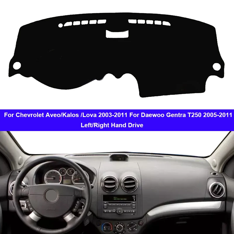 Wewnętrzna osłona deski rozdzielczej do Chevrolet Aveo Kalos Lova 2003-2011 do Daewoo Gentra T250 2005-2011 Dywan Cape Sun shade Dashmat