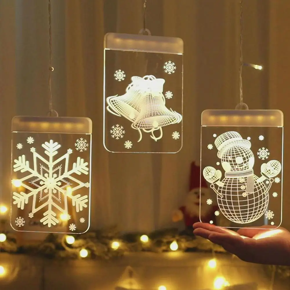 3D Festival Decoration Strings Light Merry Christmas Tree for Garden Home Wall Window Living Room Rattan Ball String Light Decor