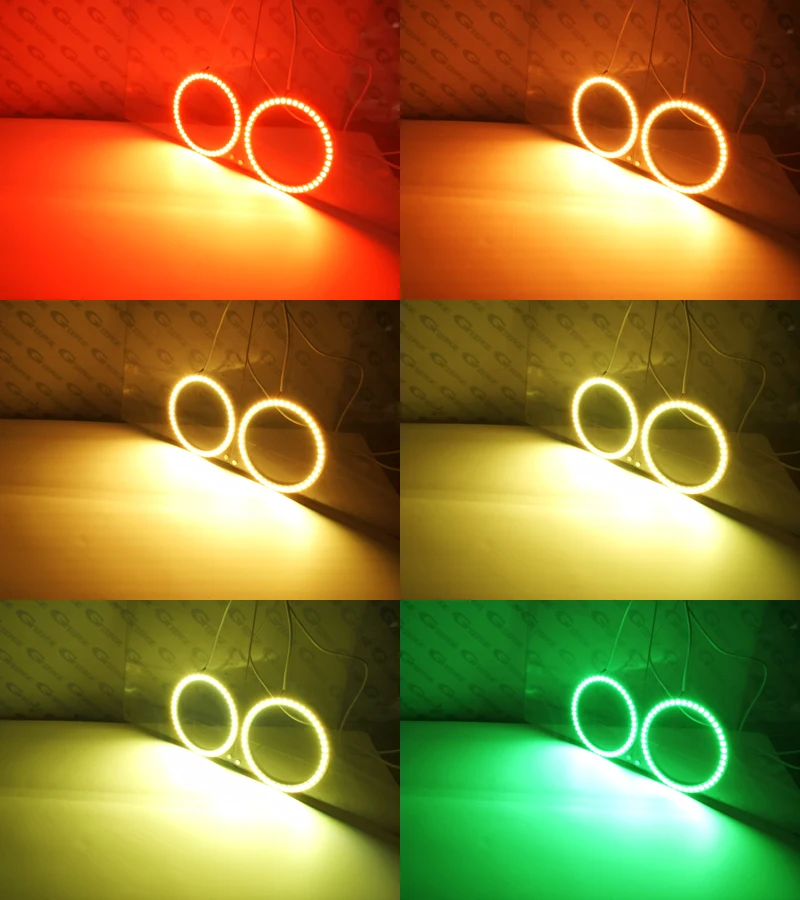 For Subaru Impreza WRX STI 2003 2004 2005 BT App RF Remote Control Multi-Color Ultra Bright RGB LED Angel Eyes Kit Halo Rings