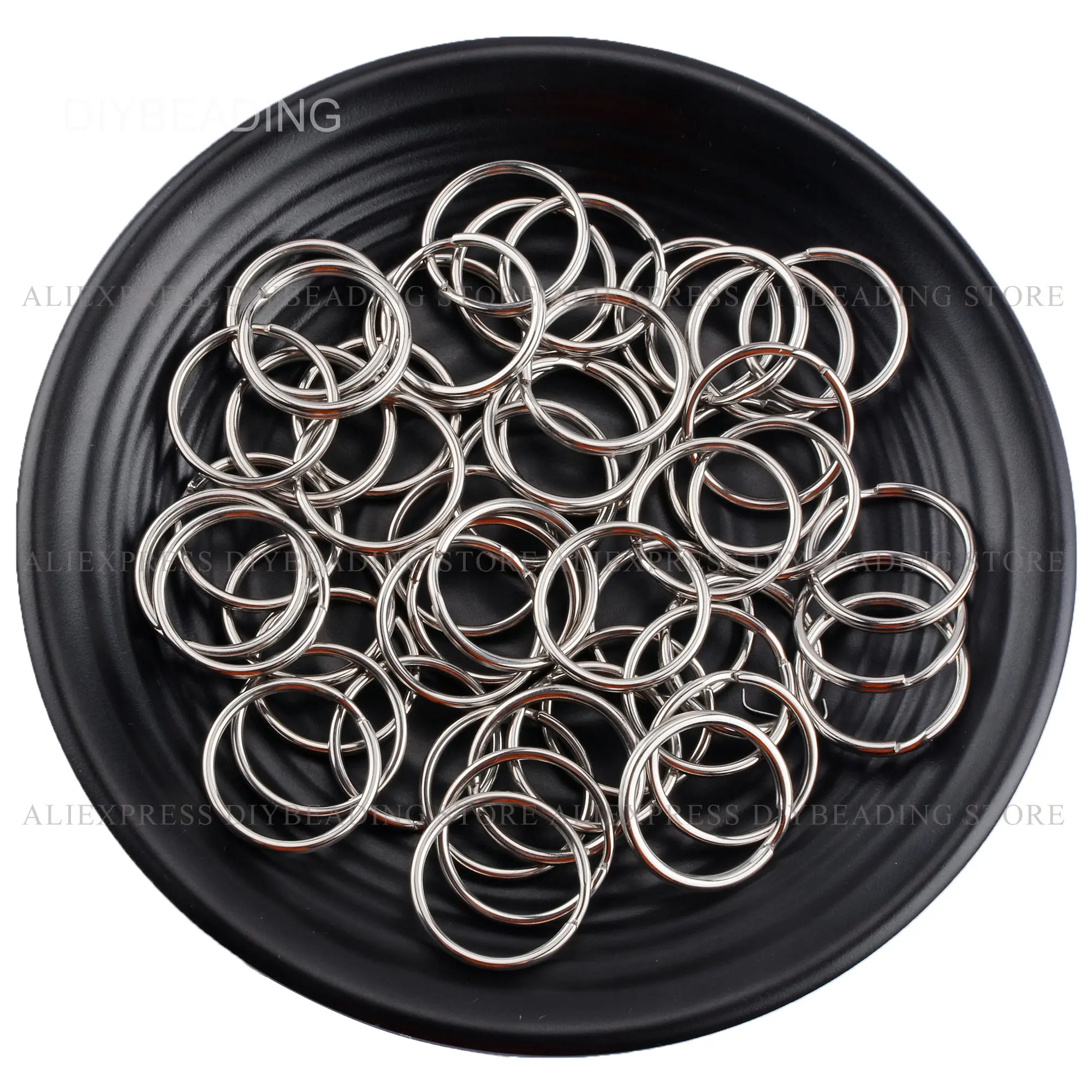 50-1000 Pcs Split Rings/Round Key Ring/Double Loops Jump Rings/Stainless Steel Charm Pendant Bail Connector Finding Wholesale