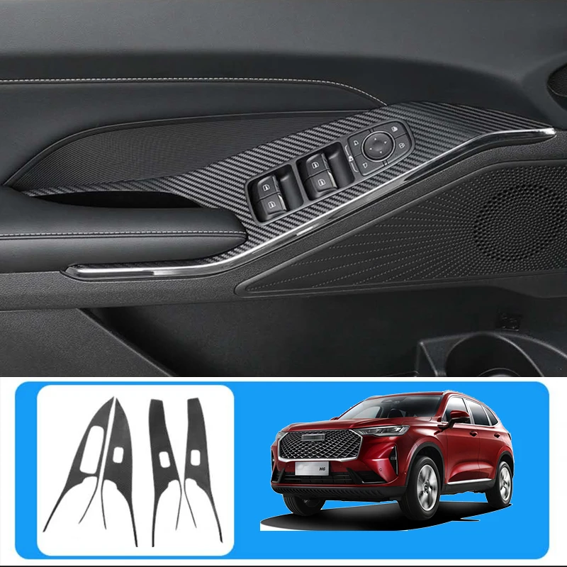 Bandes Autocollantes de Panneau de Boîte de Vitesses pour Console de Voiture, Film en Fibre de Carbone, Accessoires de Décoration Intérieure pour