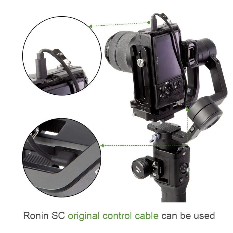 Lanparte Ronin SC  L Bracket Mount Camera Plate with Arca Swiss  for DSLR Vertical Shooting of DJI Gimbal Accessories