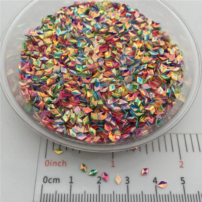 New Hot 20g/Lot 2*4mm 3D Rhomb Shape Sequins Pvc Loose Sequin Paillettes Party Craft,DIY Nail arts,Wedding Decoration confetti