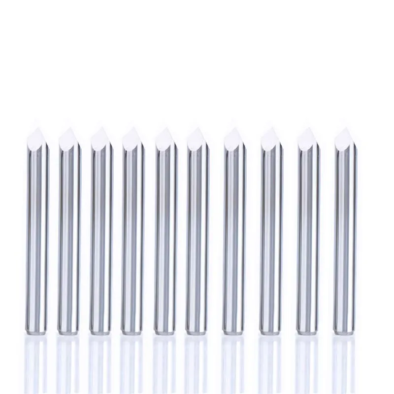 

10 шт карбида Сталь 90 градусов 1/8 "маршрутизатор пирамидальные гравировальные насадки CNC оборудование с поперечным перекрытием швов, 0,1 мм