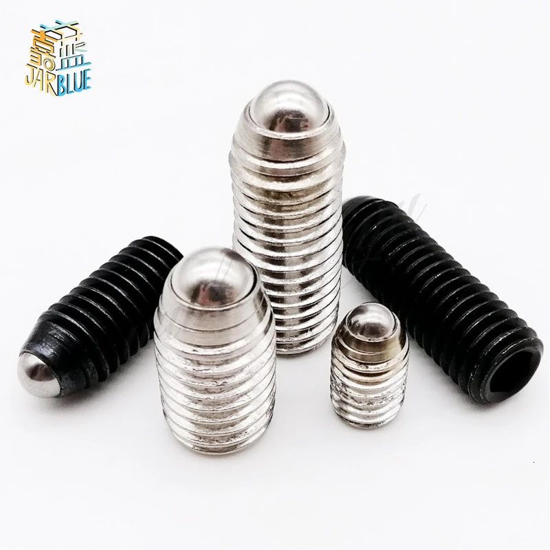 

2/10X M3 M4 M5 M6 M8 M10 M12 Black Grade 12.9 304 stainless steel Hex Socket Allen Spring Ball Plunger Grub Point Set Screw Bolt