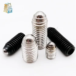 Soquete sextavado de aço inoxidável 304, êmbolo de bola Allen Spring, Grub Point Set, Parafuso, Grau Preto 12.9, 2 10X, M3, M4, M5, M6, M8, M10, M12, 12.9