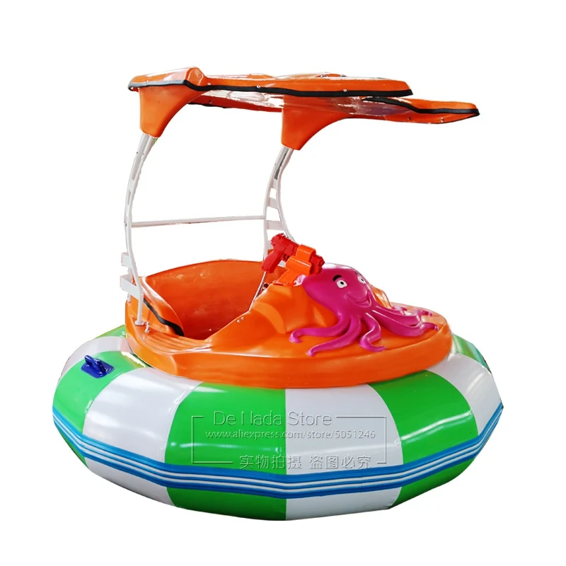 Inflatable Boat Adult Kids Water Play Equipment Amusement Park Rides Battery Electric Motor Plastic Bumper Boat