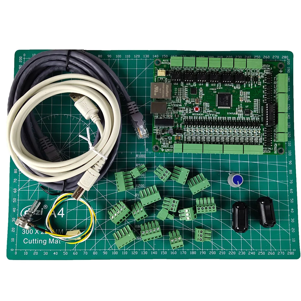 6-axis USB/Ethernet dual interface mach3 operation control card cnc controller system 500KHz supports 6-axis linkage