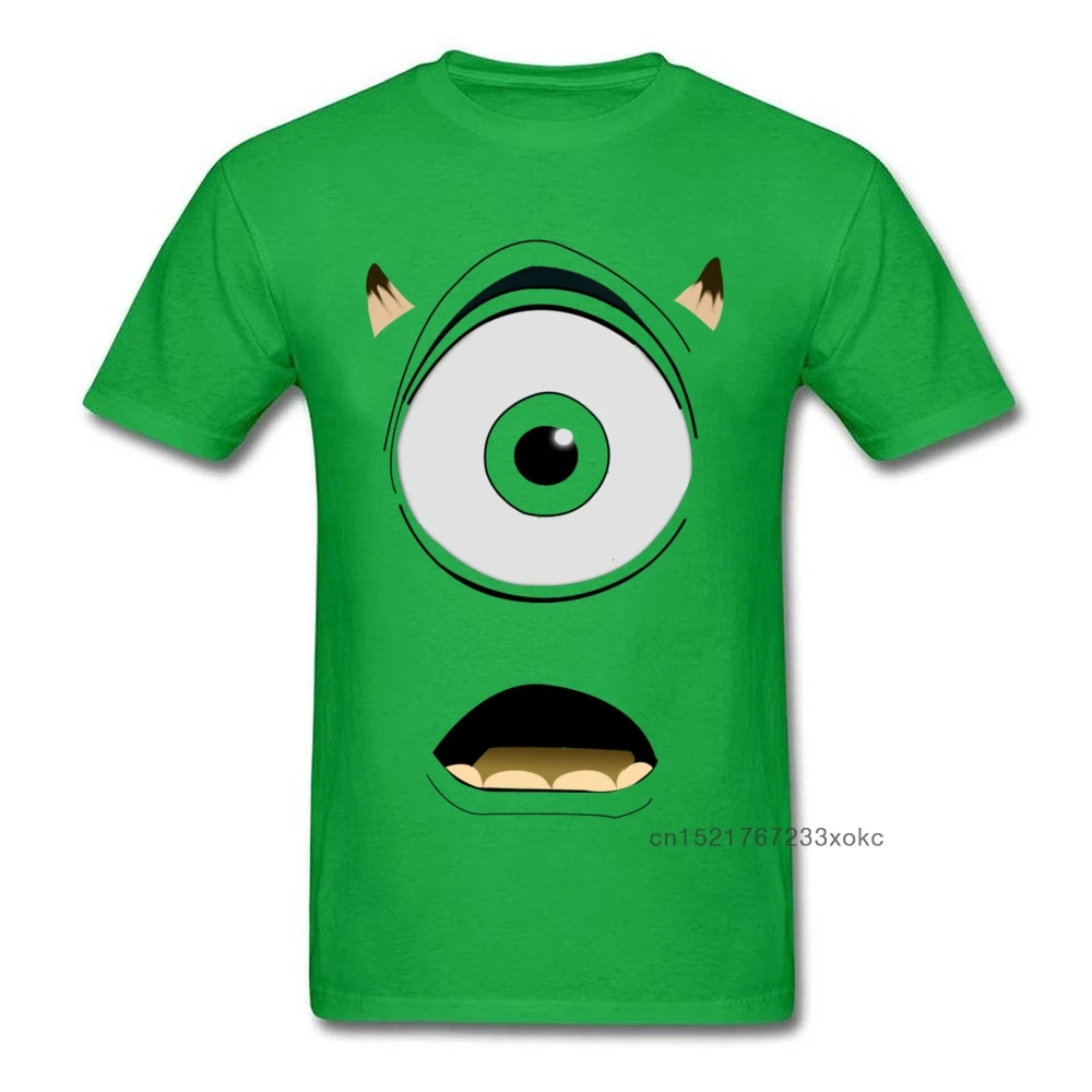 Mike Wazowski T-shirt 2024 Funny Mens Tshirt Men Green Geek Monster Print T Shirt Swag Hip Hop Streetwear Custom Cosplay Tee