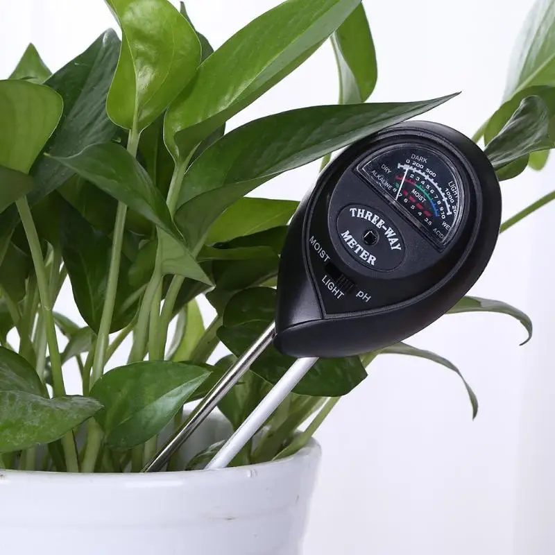 Probador Digital 3 en 1 de humedad del suelo, medidor de PH solar para plantas, flores, medición de acidez y humedad, herramientas para plantas de jardín