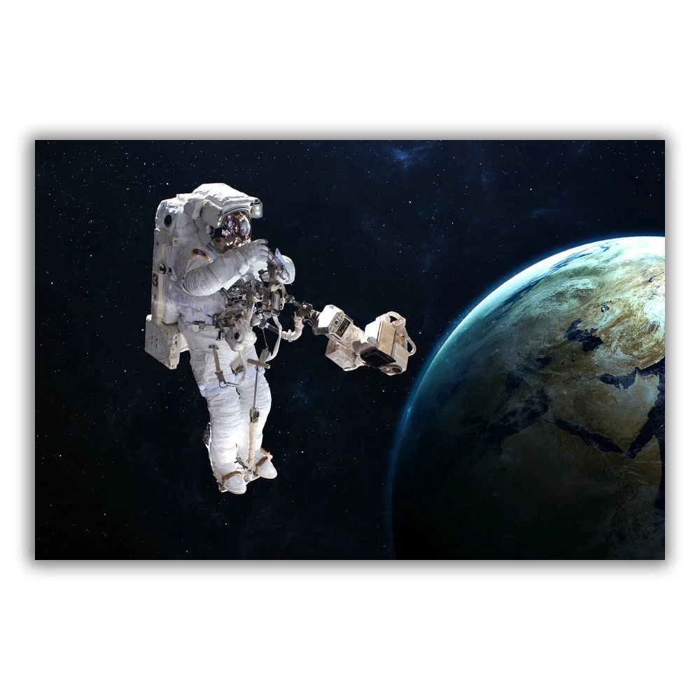 

HT097 Великолепная Вселенная Земля и Луна космическая станция астронавт шелковая ткань плакат искусство Декор внутренняя Окраска Подарок