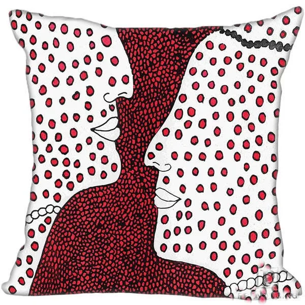 Fodera per cuscino decorativa personalizzata Yayoi Kusama Fodera per cuscino quadrata con cerniera Miglior regalo Decorazione per casa e hotel 45x45