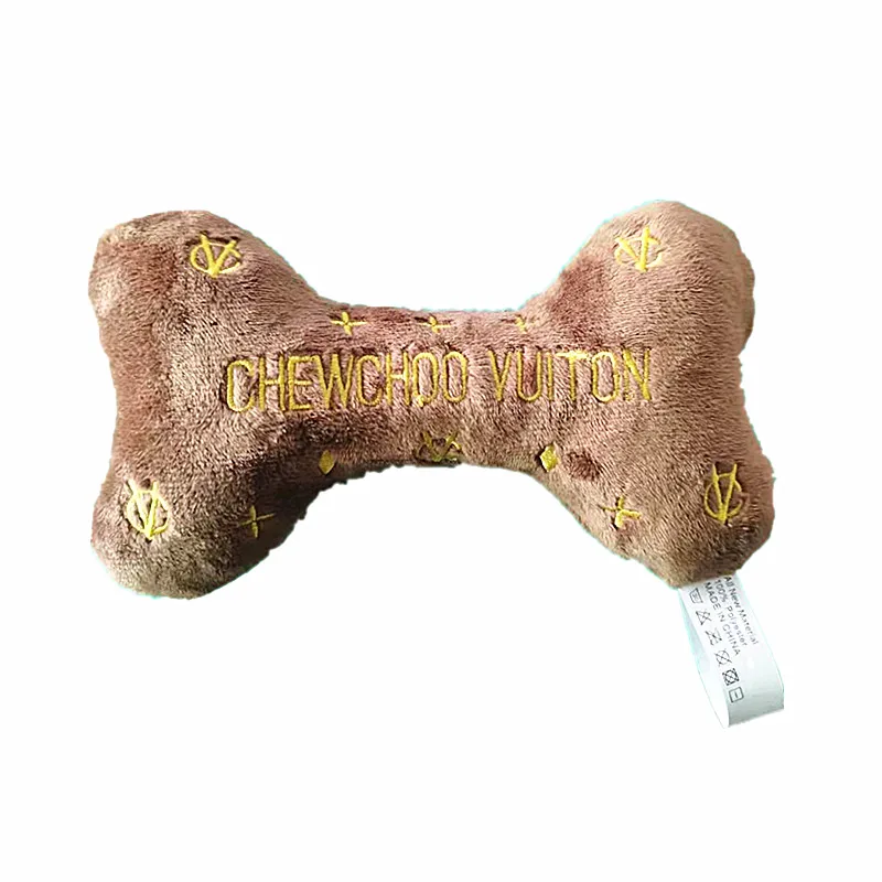 Chewchoo Vuiton  Plush Pet Chewing Bottle Toys With Squeaky Plush Dog Soft Toys