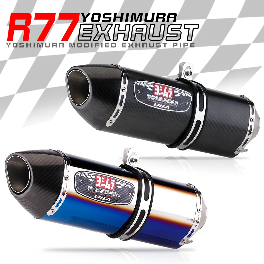 51mm universal motorcycle r77 modified exhaust pipe db killer silencer for pcx 125 150 crf300 mt15 z900 c650gt tmx530 cb500