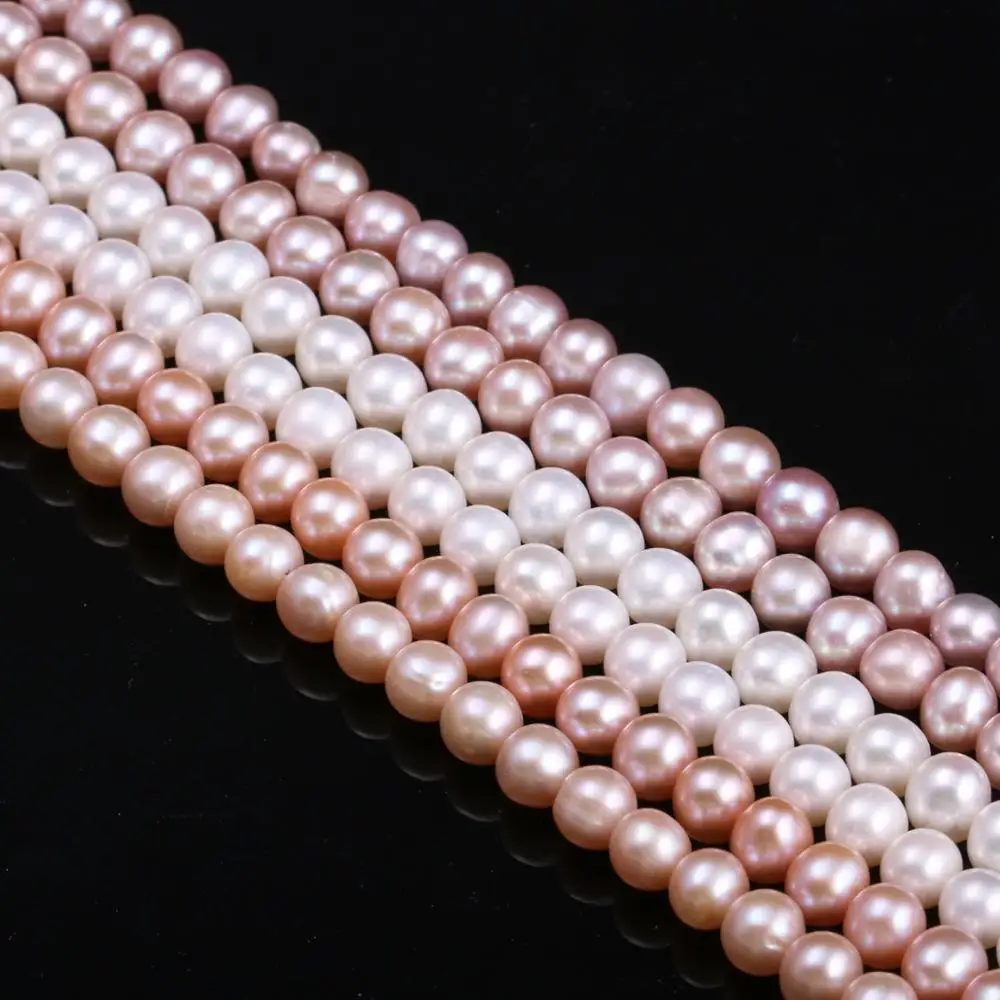 

New Natural Freshwater Pearl Necklace Loose Beads for Jewelry Making DIY Necklace Bracelets Gifts for Girlfriends Size 3-4mm