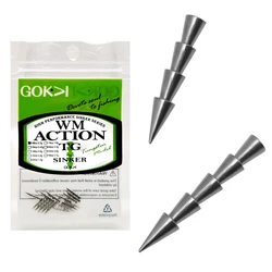 Peso de clavo de tungsteno Neko Rig, peso de pesca, pesas de gusano, señuelo, accesorios de pesca, peso de gusano, 1/96-7/64oz, 10 uds.