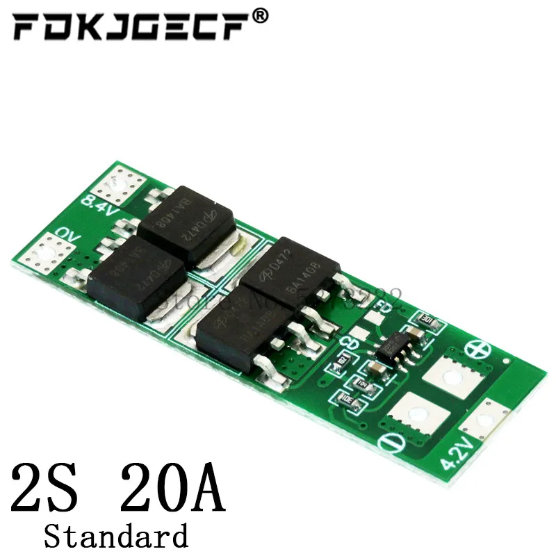 2S 20A 7.4V 8.4V 18650 Lithium battery protection board/BMS board standard/balance