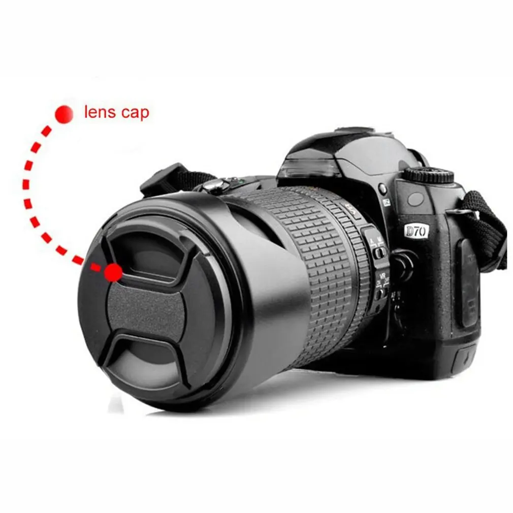 Snap-on Camera Lens Cap Cover Protector 37 40.5 43 46 49 52 55 58 62 67 72 77 mm for Canon nikon DSLR sony Camera Leica Len Cap