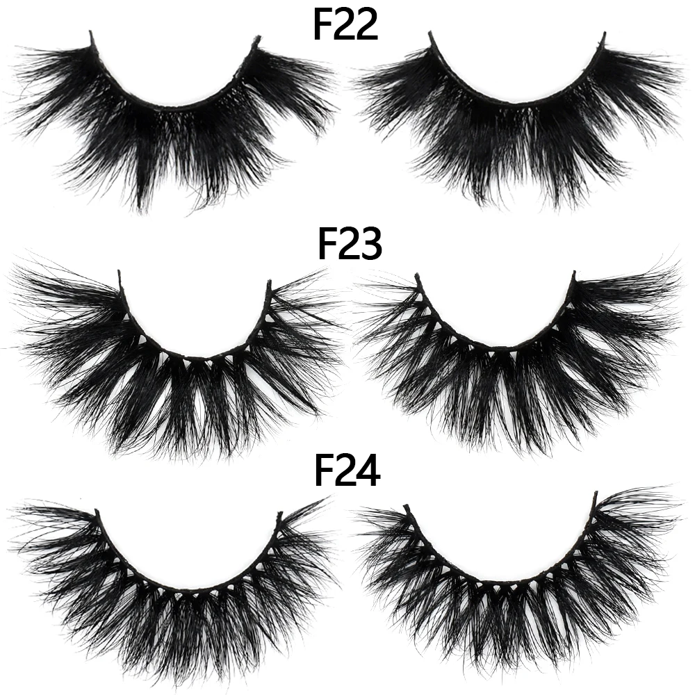 FOXESJI Nerz-Wimpern Flauschige Dramatische Wispy Kreuz-Falsche Wimpern Streifenwimpern Verlängerung Natürliche Weiche 3D Nerz-Wimpern Make-up – Detail 18