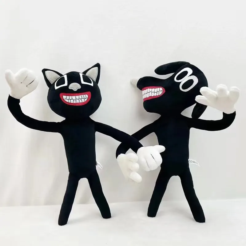 35/55cm Anime Sirenhead Plushie Toys Siren Head Plush Toys Scary Black Cartoon Cat Soft Stuffed Animals Figure Boy Birthday Gift