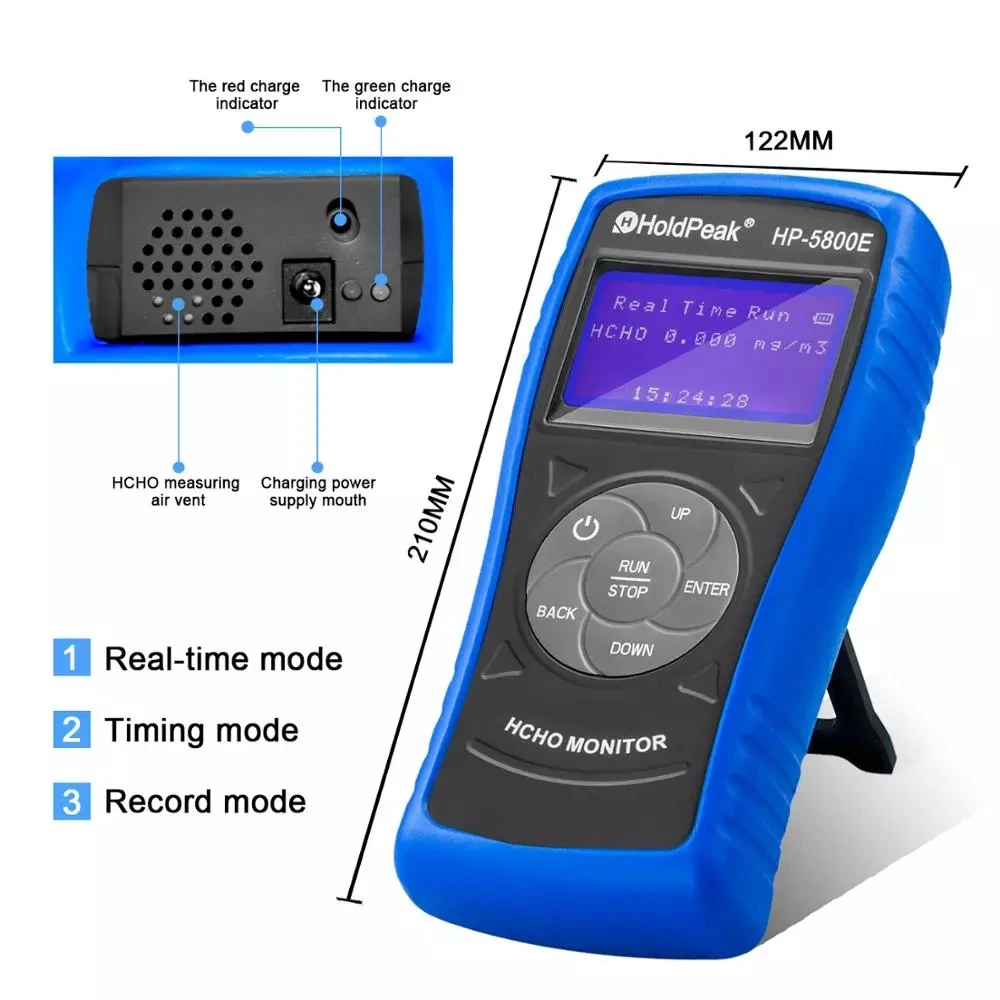 HOLDPEAK CA-HP-5800E HCHO Air Quality Tester, Particle Detector Professional Meter for Industry, Home, Air Purifier Quality