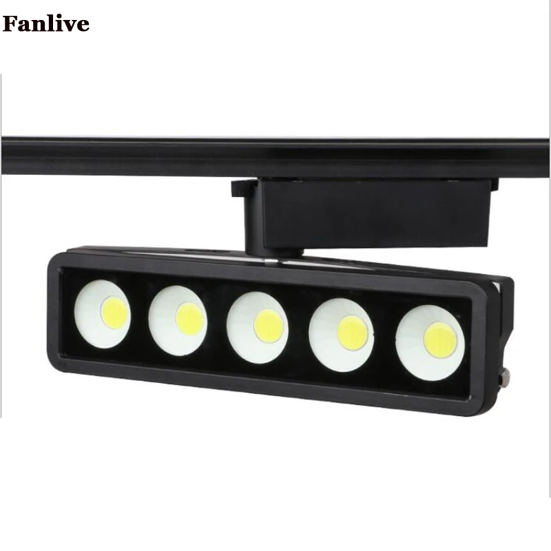  10PCS High Power COB Track Lighting 50w Led Lamp Modern Spotlight Track Rail Light AC220V