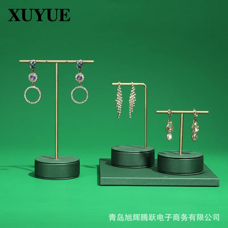 Jewelry display stand metal green earrings display stand jewelry props show earrings display stand stock