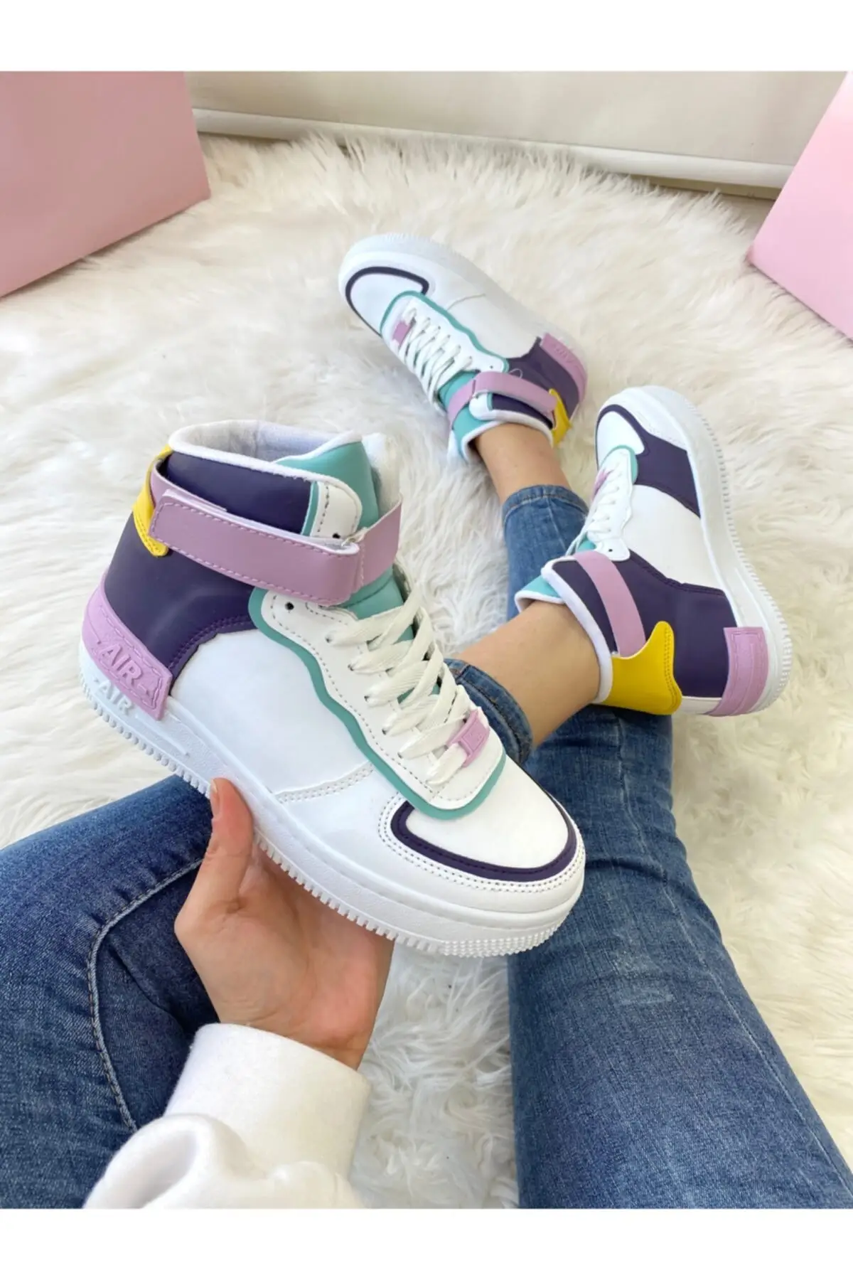 Women Baggy Trousers Purple Sport shoes