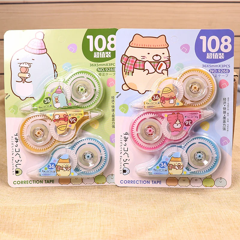 

36 pcs/lot Sumikko Gurashi Correction Tape Cartoon Decoration Stickers Promotional Gift Stationery School Office Supplies