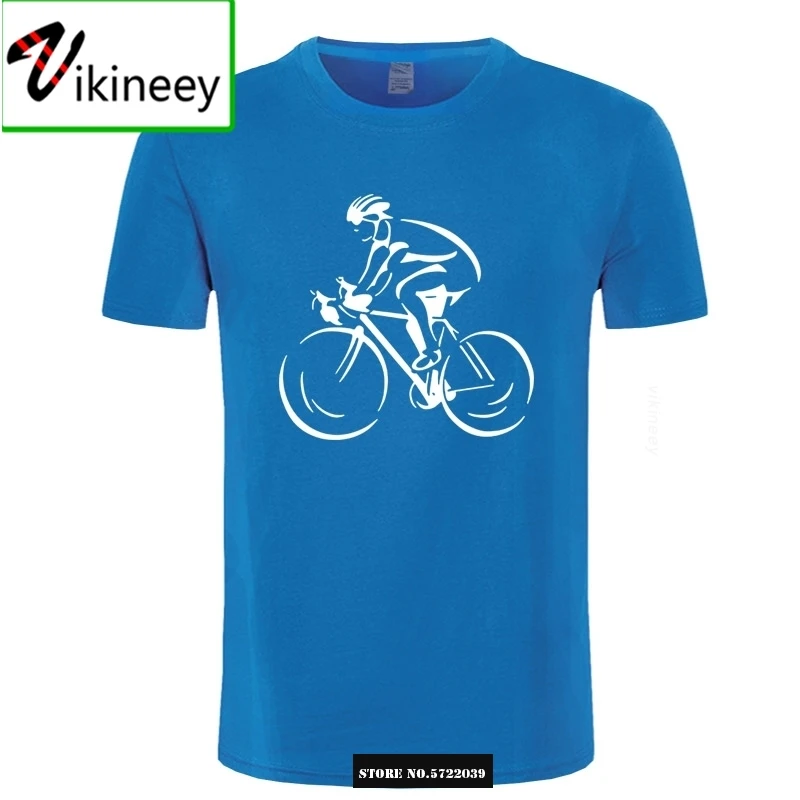 Men Hot Fashion Solid T-Shirts Cyclist Bicycle Cycle Sporter Transport Hobby Biker Cycler Mens T Shirt ringer